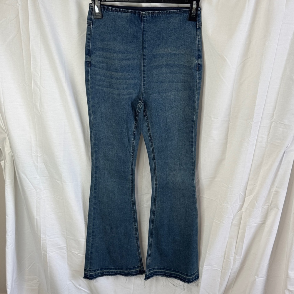 No Boundaries Dark Blue Flare Jeans - Wide Leg